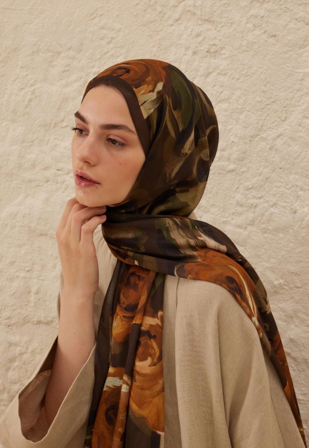 summer rose printed hijab