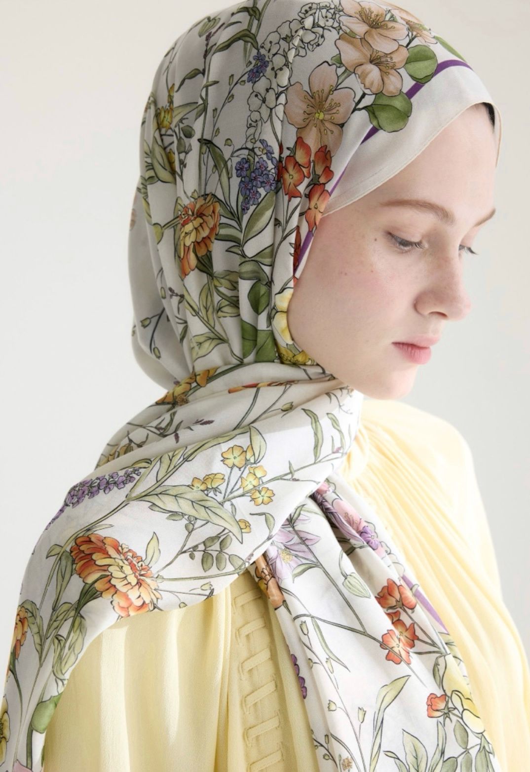flower garden printed hijab
