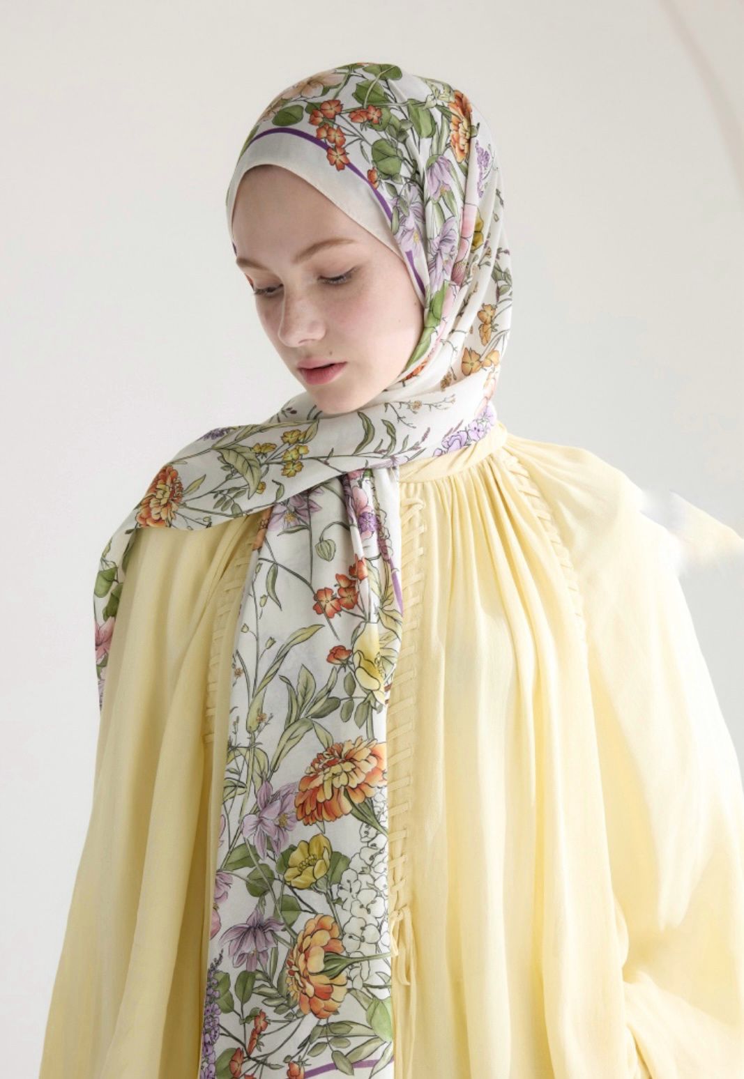 flower garden printed hijab