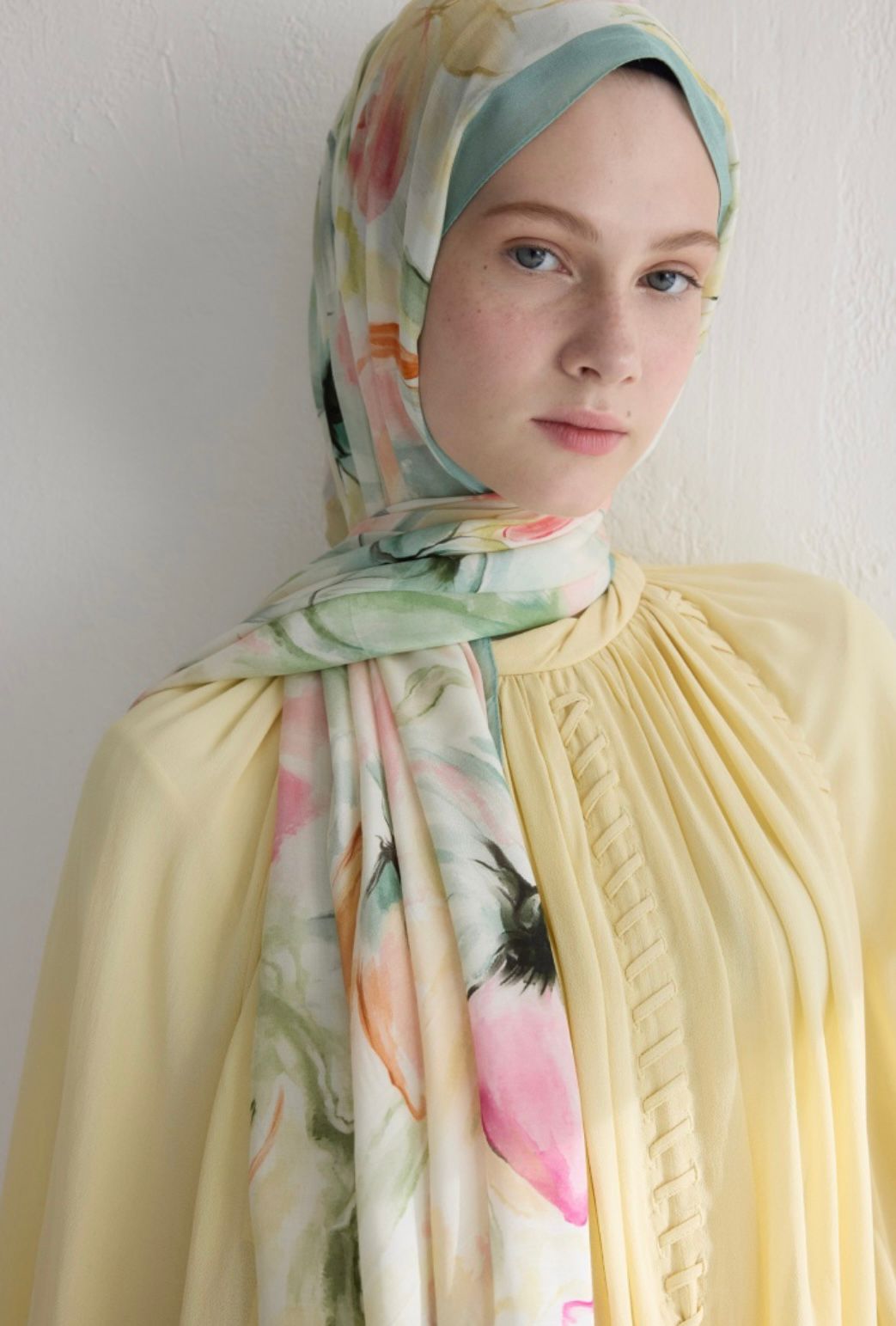 soft flora printed hijab
