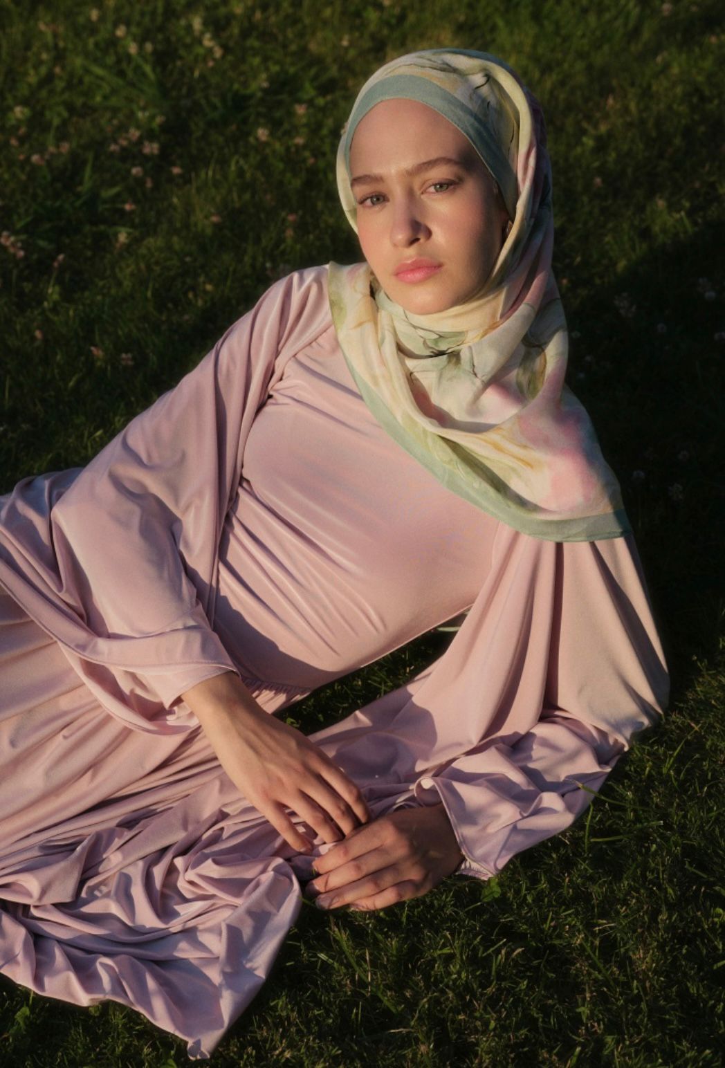 soft flora printed hijab