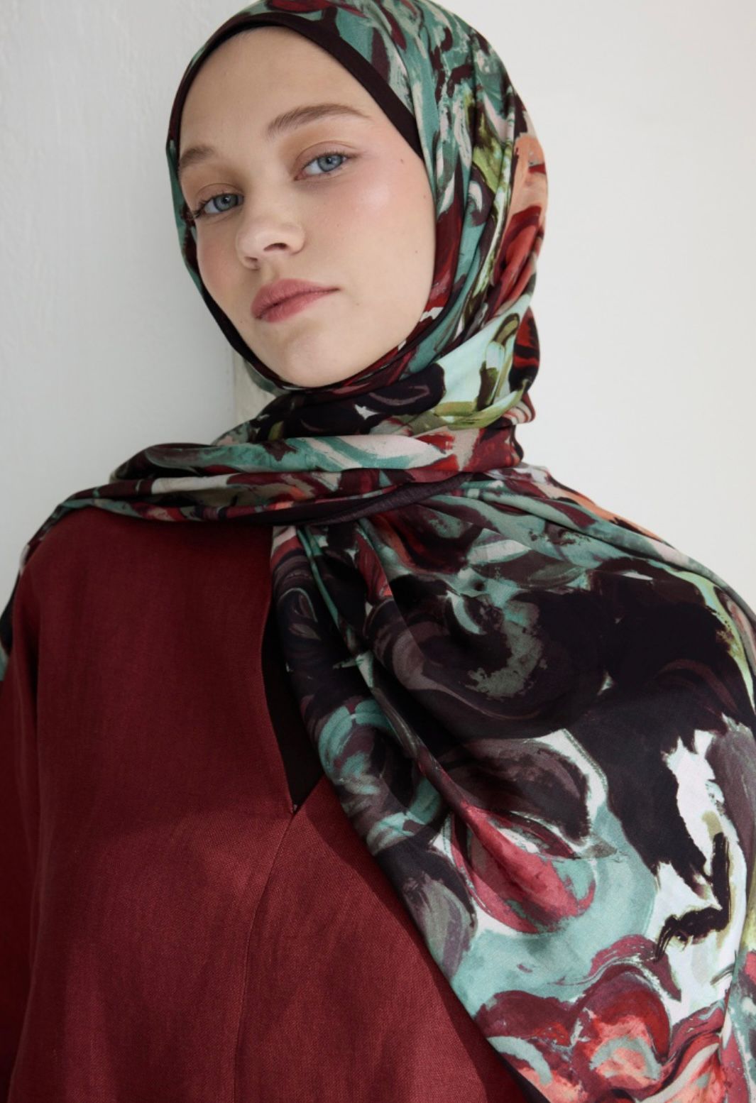 rose garden printed hijab