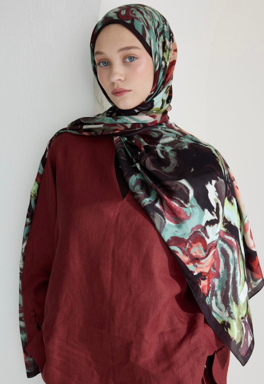 rose garden printed hijab