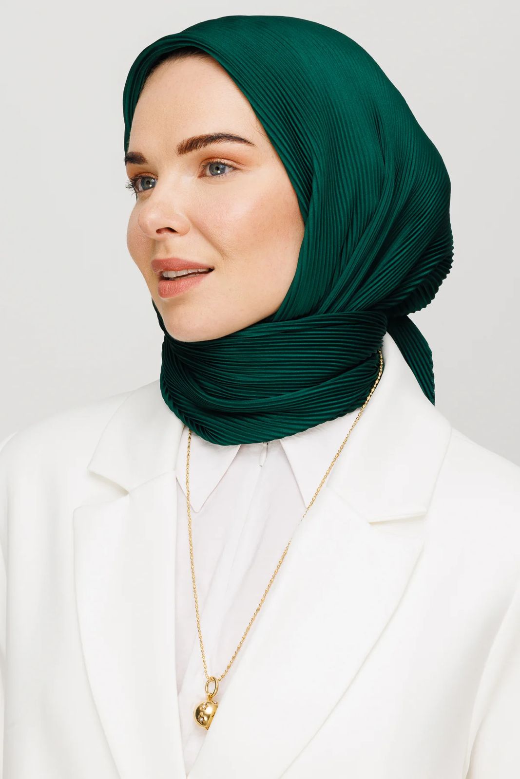 forest green squared stripped hijab