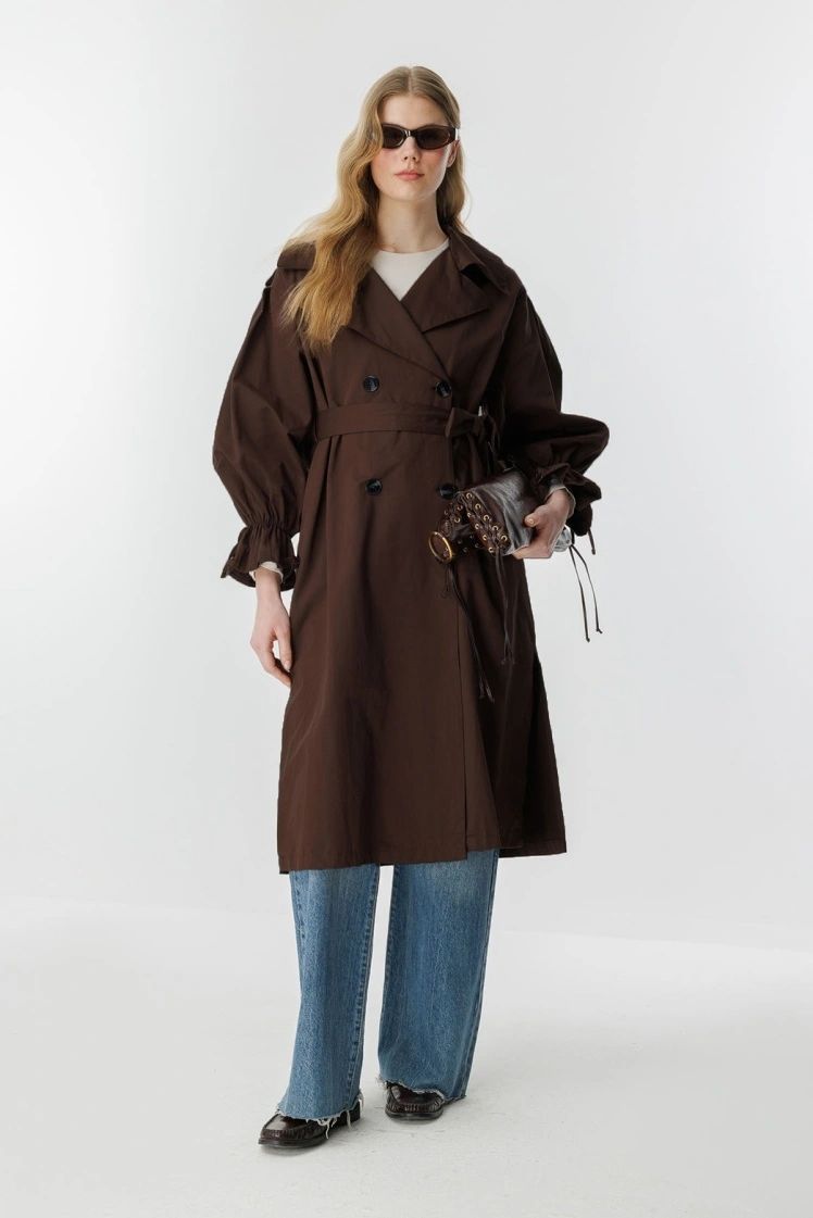 New brown trench coat