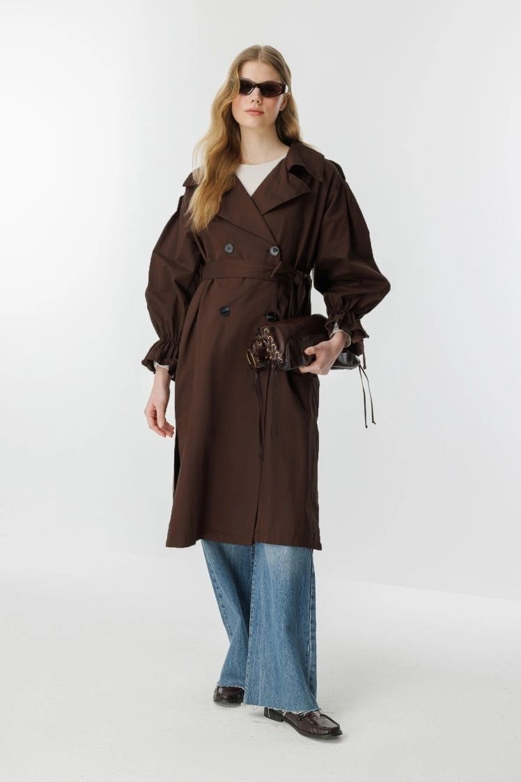 New brown trench coat