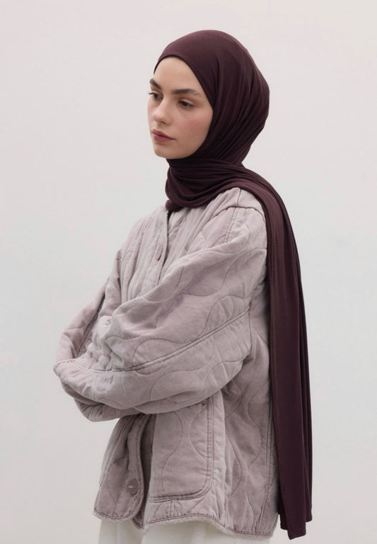dark purple jersey hijab