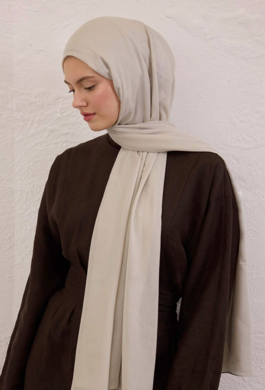 stone soft linen hijab