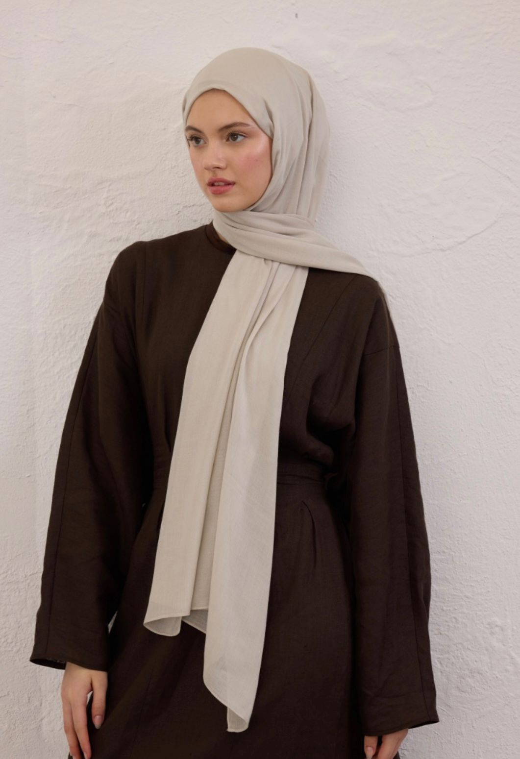 stone soft linen hijab