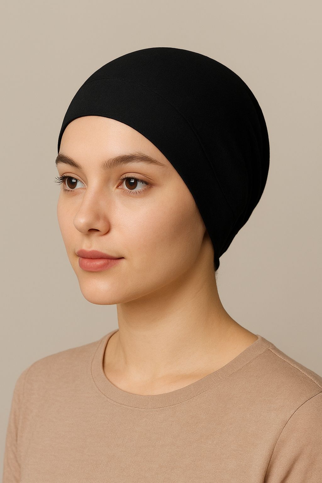 classic black under hijab cap