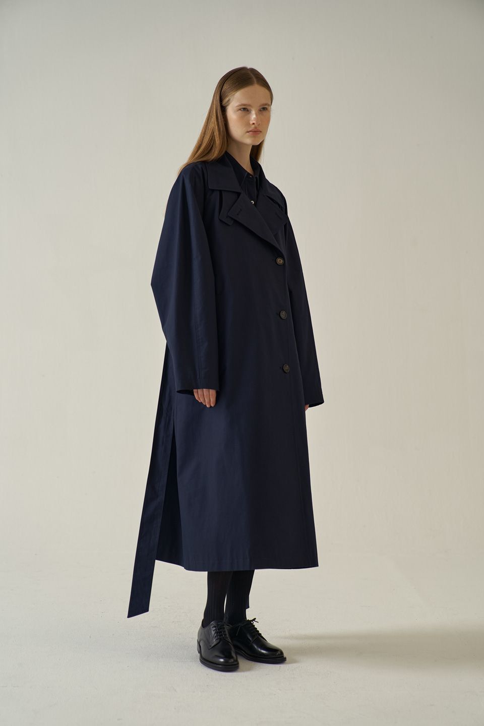 navy trench coat