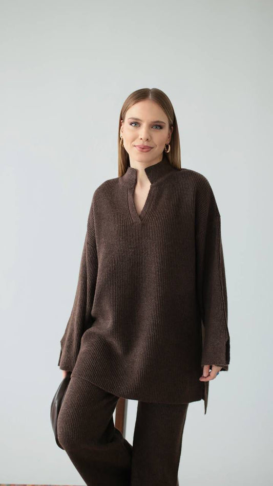 dark brown wool set