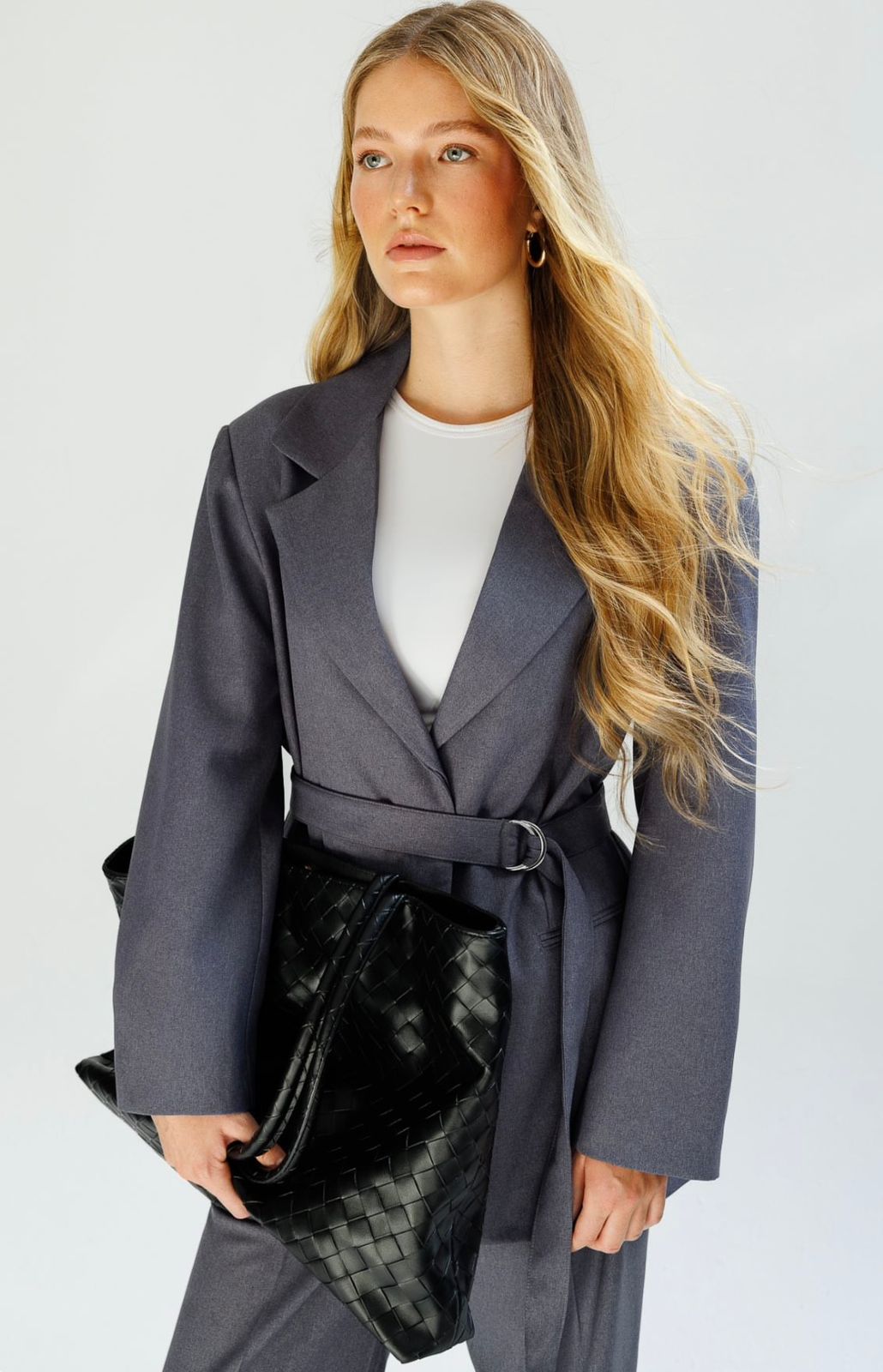 gray blazer set
