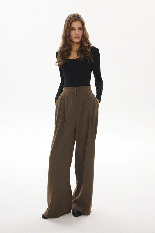brown long trouser