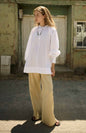 white buffer shirt