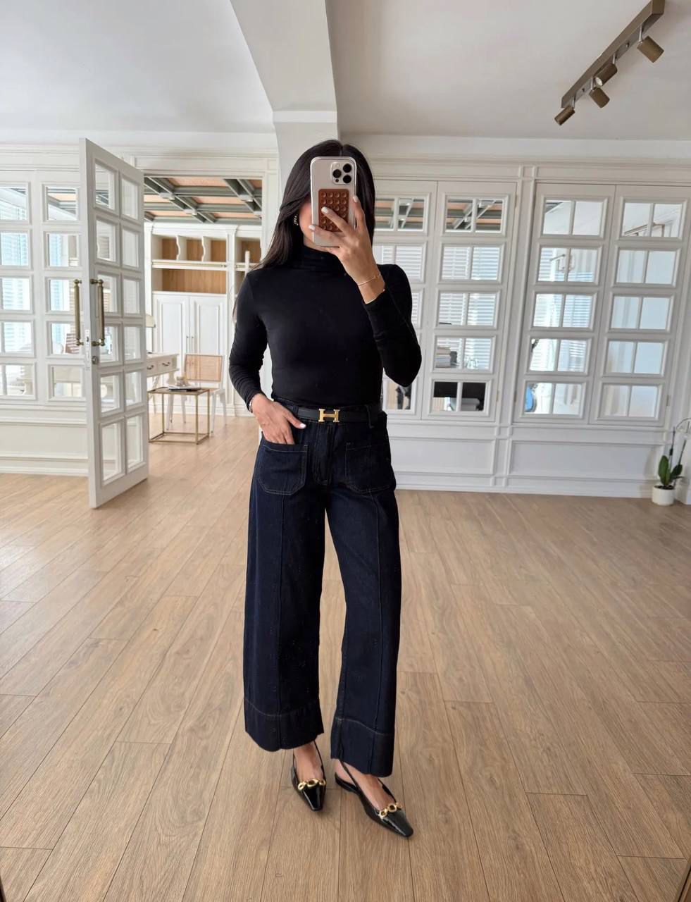 navy short cut jeans