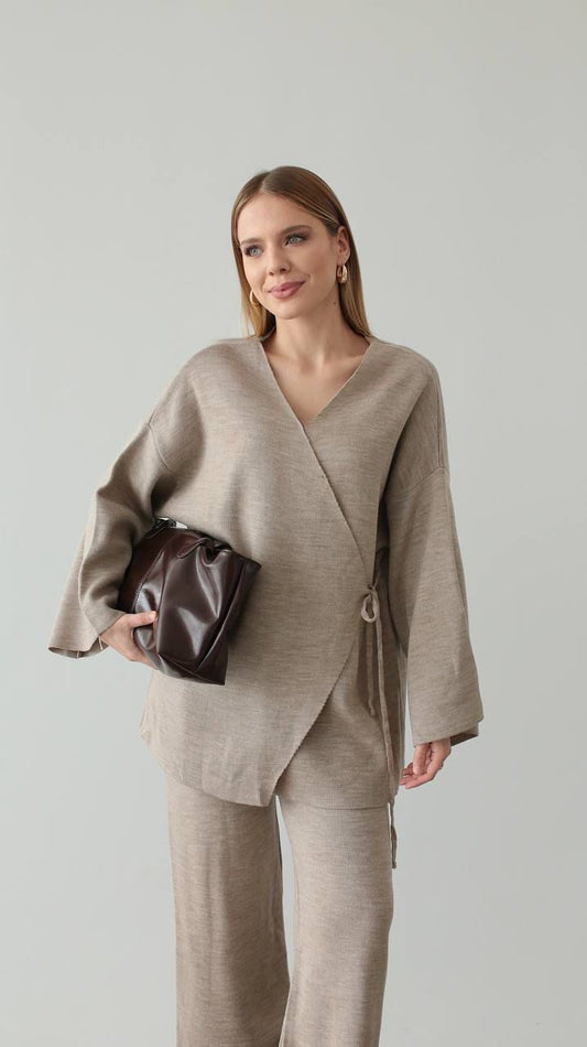 greige soft wool set