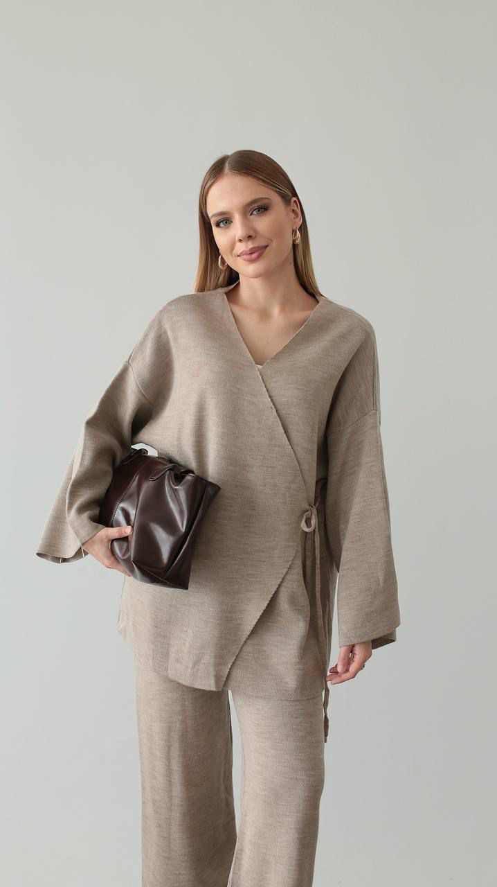 greige soft wool set
