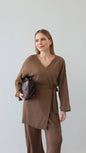 mocha brown wrap set