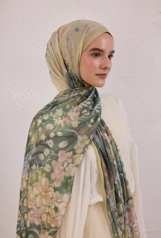 astra flora printed hijab