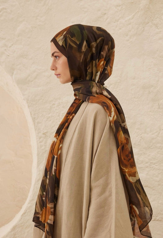 summer rose printed hijab