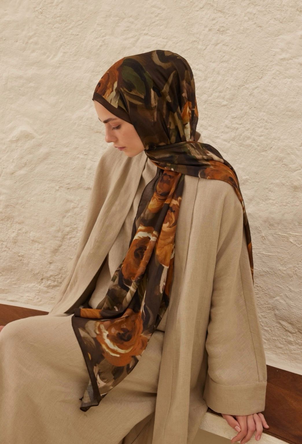 summer rose printed hijab