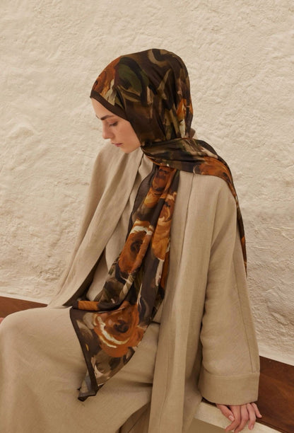 summer rose printed hijab