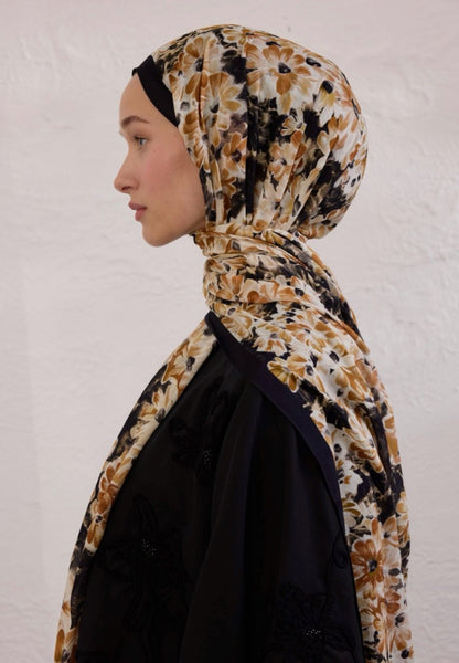 light flora printed hijab