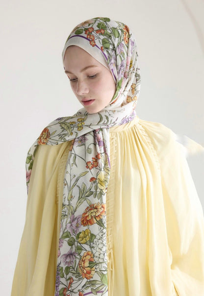 flower garden printed hijab
