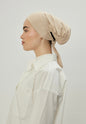 beige underhijab cap with tie