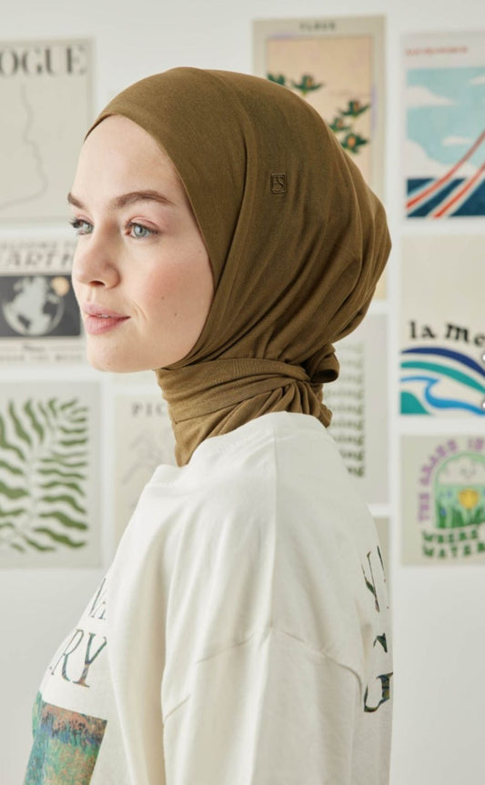 khaki comfort hijab