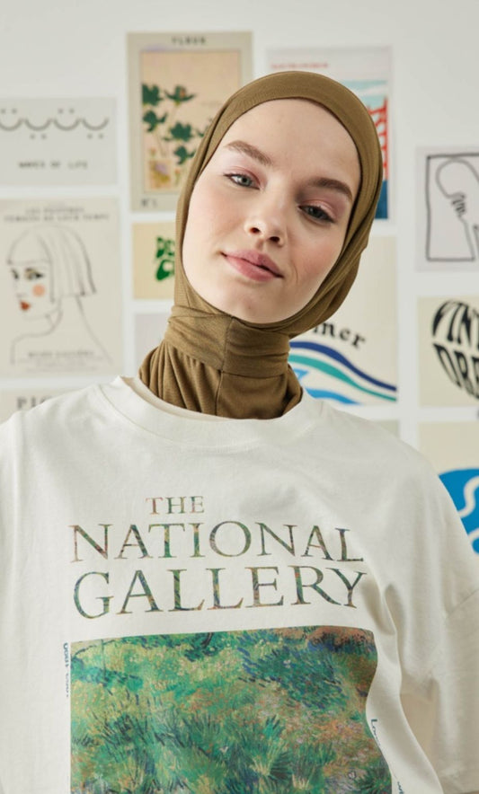 khaki comfort hijab
