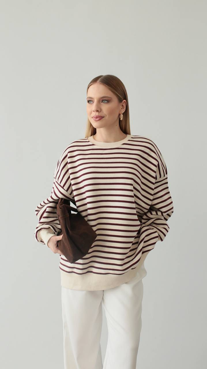 Brown striped sweater