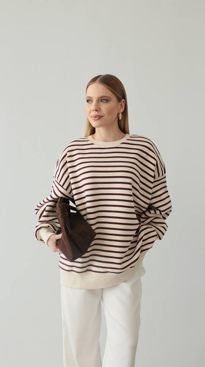 Brown striped sweater
