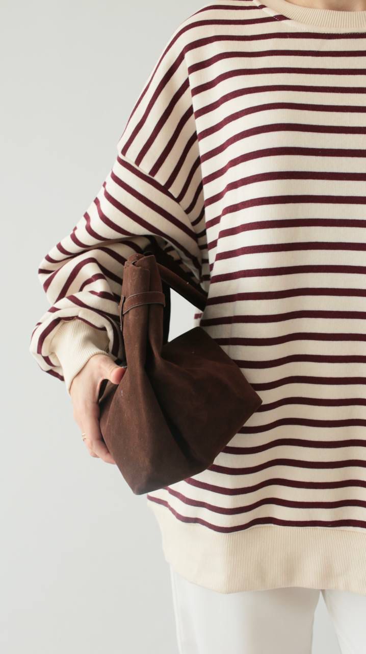Brown striped sweater