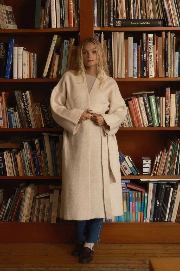 Long offwhite cardigan