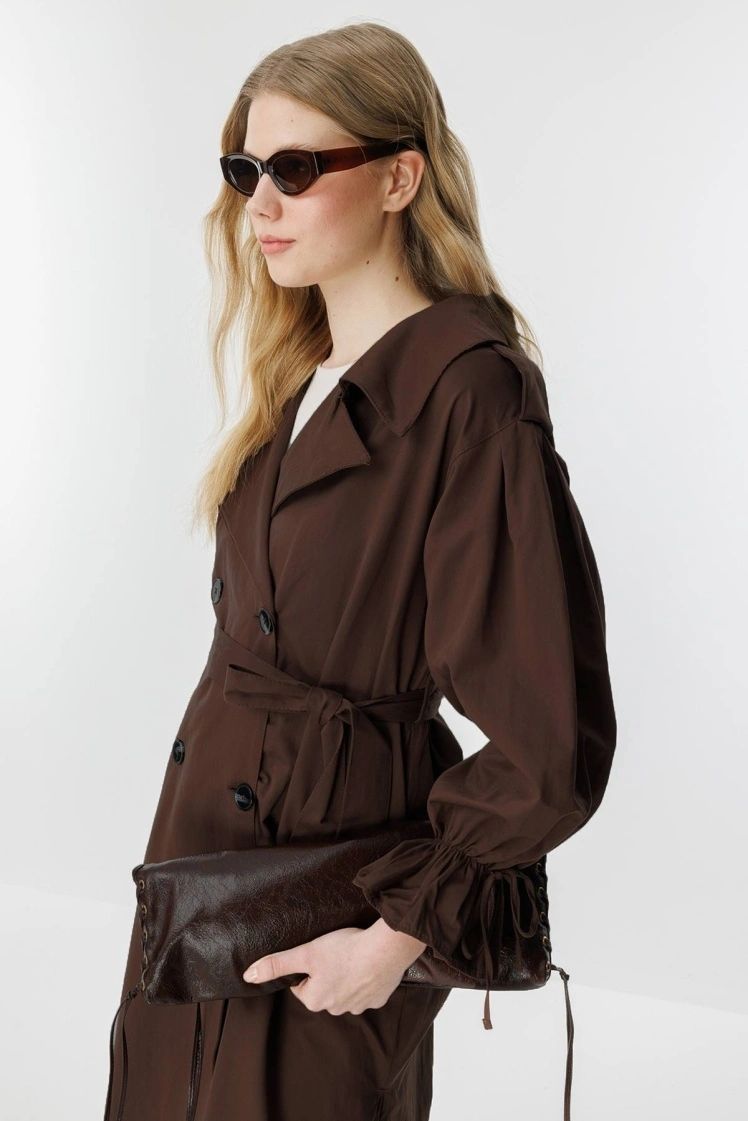 New brown trench coat
