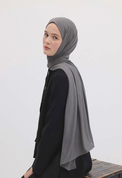 dark gray jersey hijab