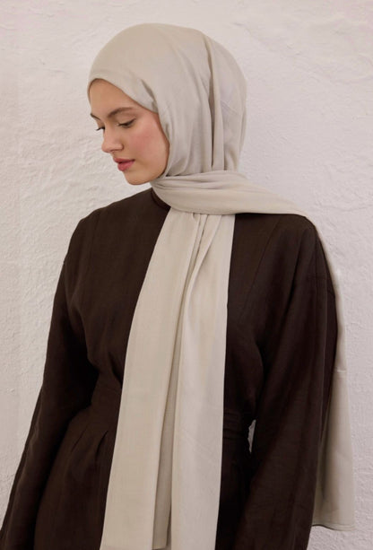 stone soft linen hijab