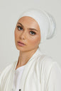 classic white under hijab cap