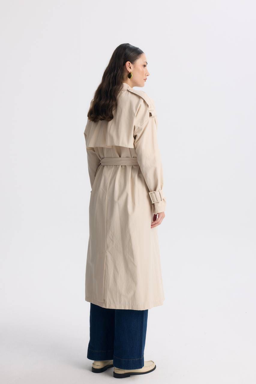 light beige trench coat