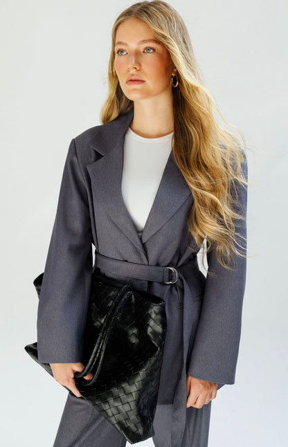 gray blazer set