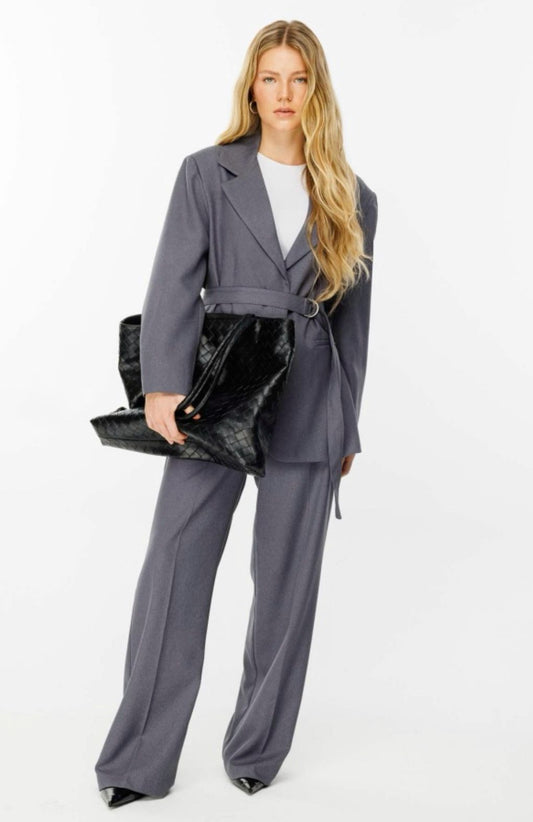 gray blazer set