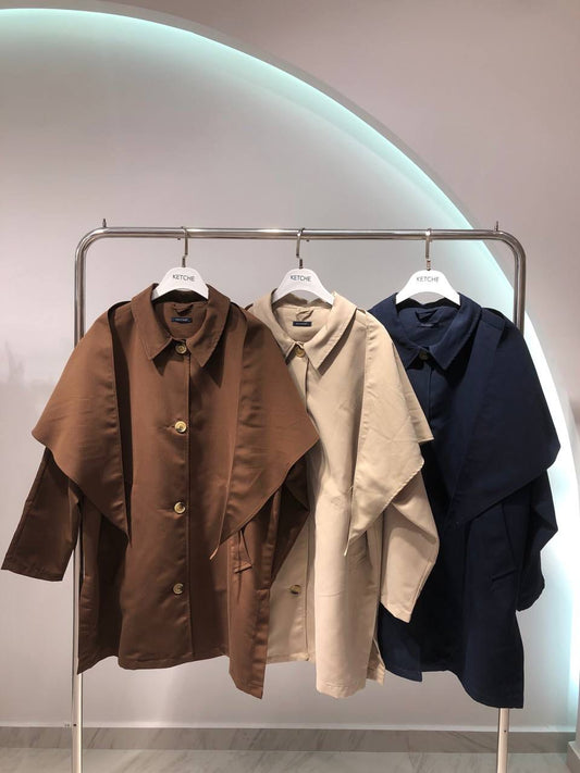 brown trench jacket