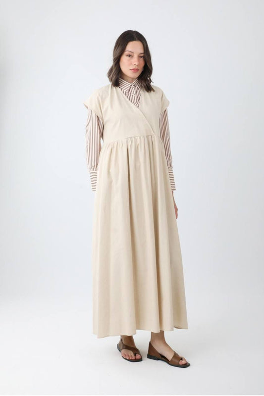 beige dress