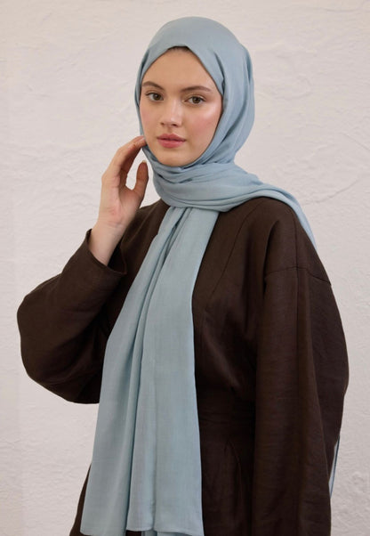 ocean soft linen hijab