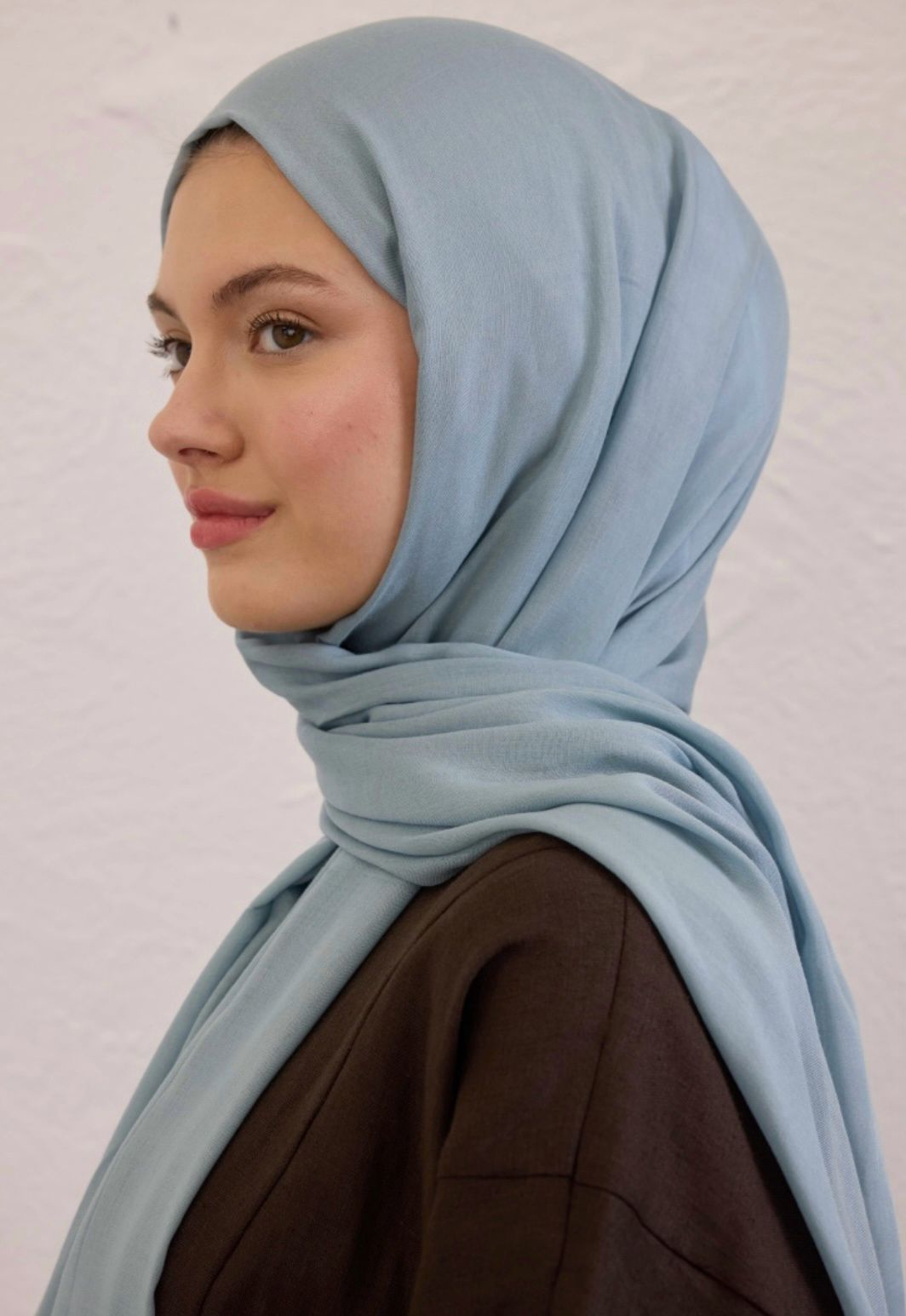 ocean soft linen hijab