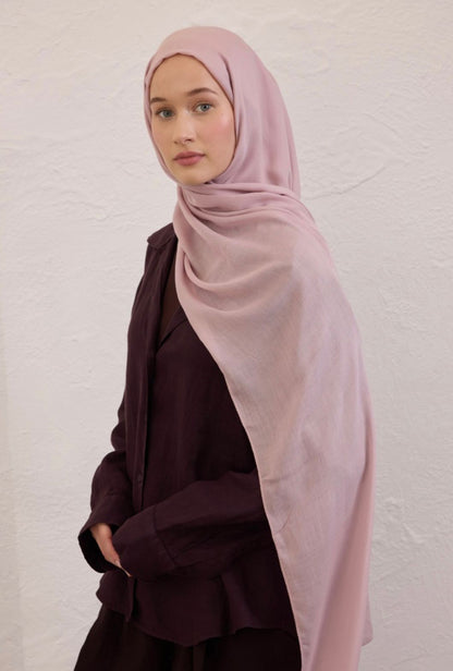 violet soft linen hijab